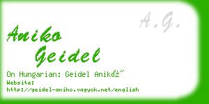 aniko geidel business card